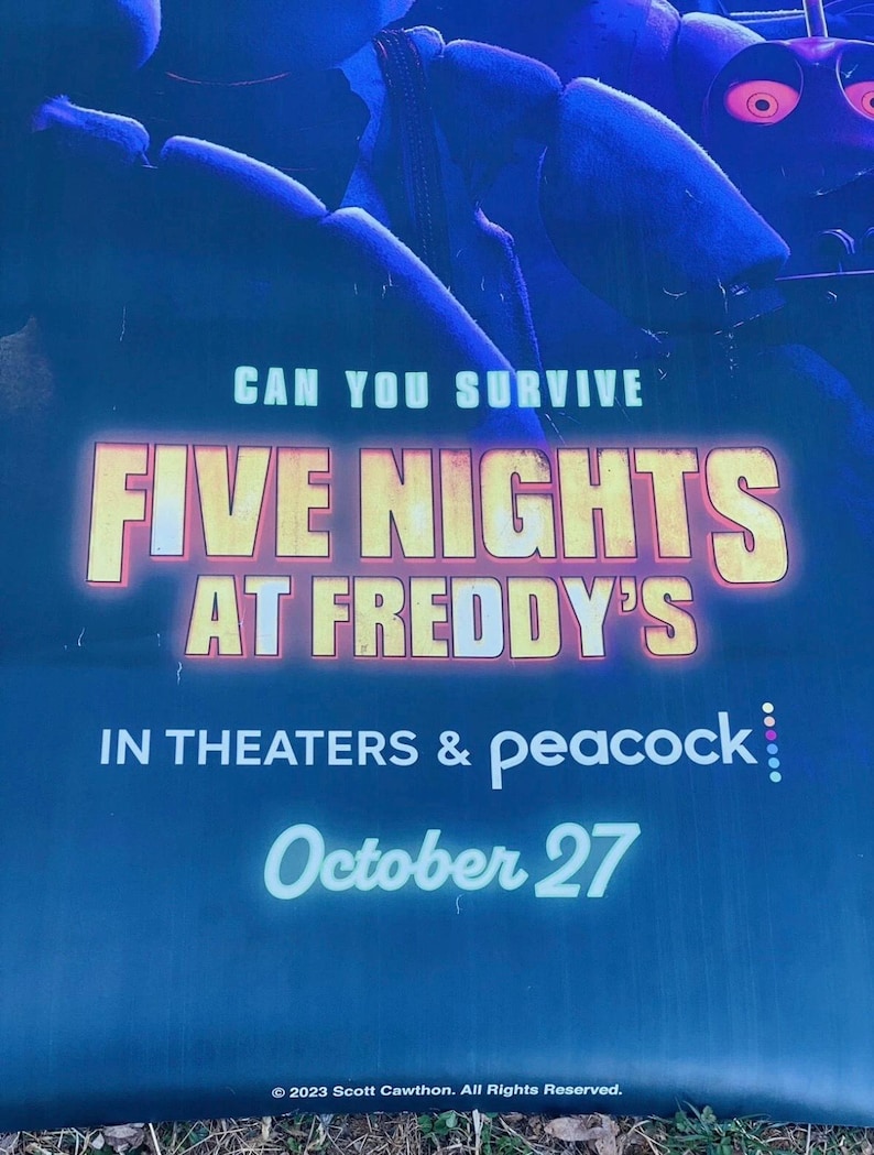 Fanf Promo Super RARE MASSIVE 72”x46” FNAF Five Nights at Freddys Promo Store ...