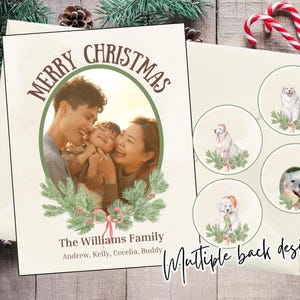 de Noël aquarelle des Grandes Pyrénées de Zazzle.be Liste d'envies Vous avez des idées ? Modèle de toile modifiable | Ajoutez votre photo | Téléchargement instantané