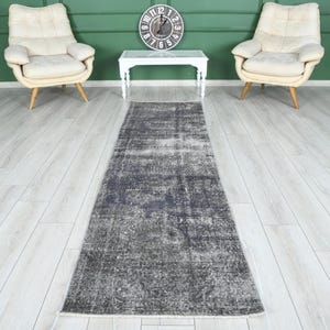 Vintage Runner Rug, Oushak Runner, Turkish Runner Rug, 2 x 9 Runner, Hand-Knotted Runner, 2x9 Rug, Kitchen Rug 2x9, Hallway Rug,Wool Rug,366