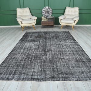 6x10 Rug,Oversize Vintage Oushak Rug,Wool Faded Rug,6x10 Turkish Large Vintage Rug,Handmade Muted Rug,Neutral Rug,Oushak Area Rug 6x10,333