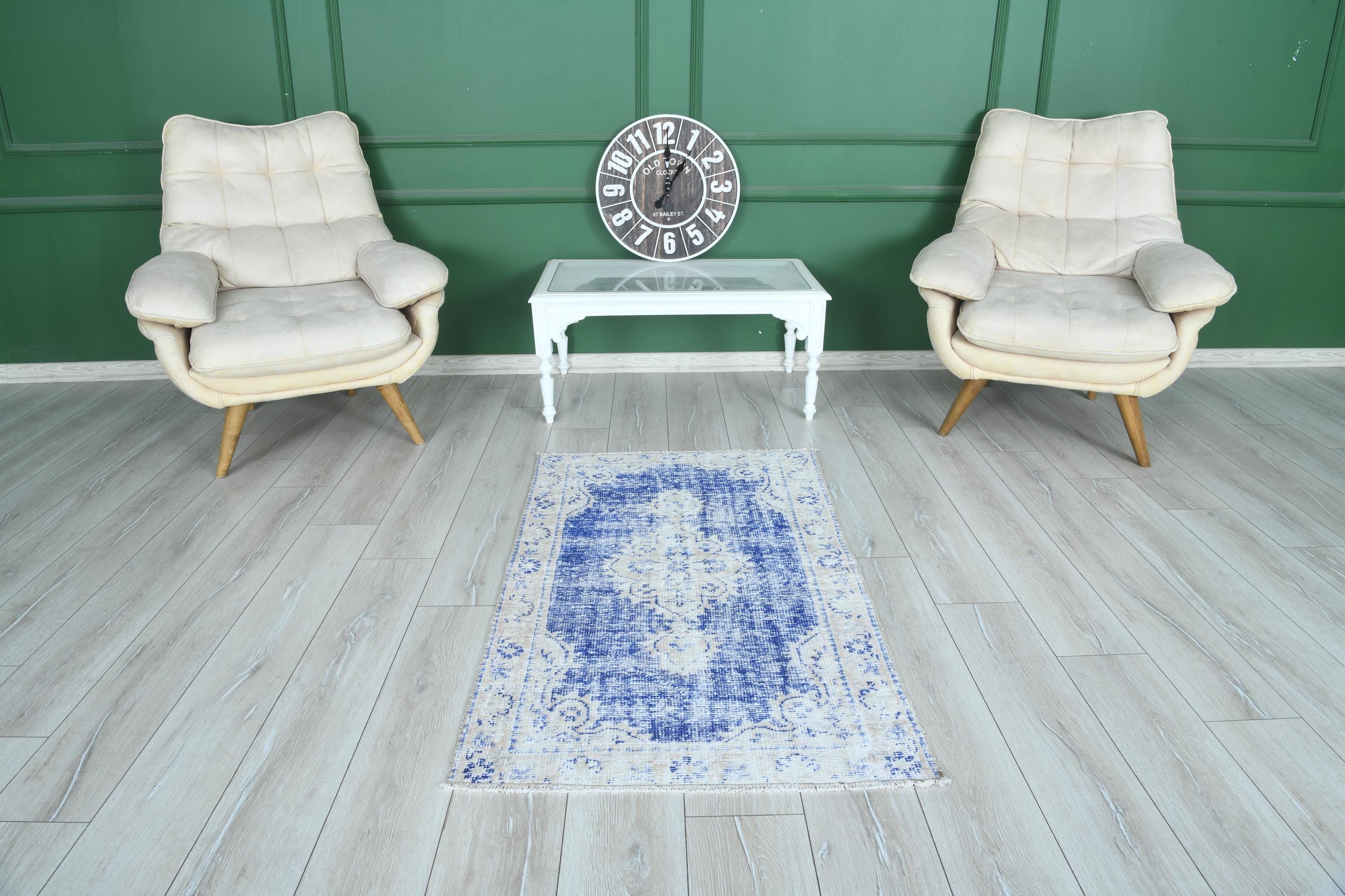 Vintage Rug, Oushak Rug 3x5, Antique Turkish Rug, 3x5 Rug, Hand 
