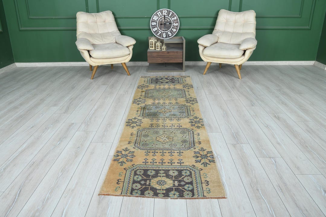Vintage Runner Rug, Oushak Runner, Turkish Runner Rug, 3 X 9 Runner ...