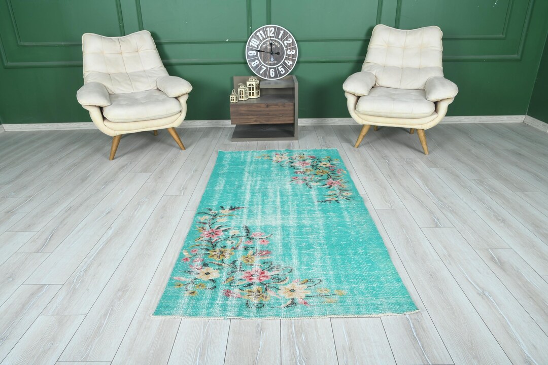 3x6 Turkish Rug, Vintage Area Rug, Handmade Antique Rug, 3x6 Rug ...