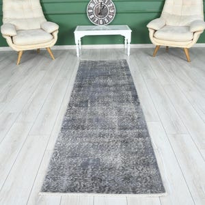 Vintage Runner Rug, Oushak Runner, Turkish Runner Rug, 2 x 9 Runner, Hand-Knotted Runner, 2x9 Rug, Kitchen Rug 2x9, Hallway Rug,Wool Rug,577