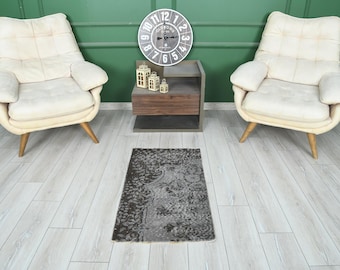 Klein vintage tapijt, Oushak-tapijt 2 x 3, Turks minitapijt, deurmattapijt, 2 x 3-tapijt, handgeknoopt klein tapijt, 2 x 3 vervaagd tapijt, Turks tapijt 2 x 3, badkleed, 250