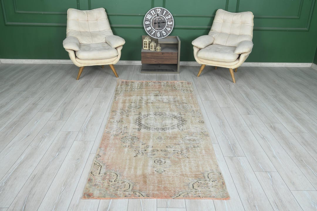 Turkish Rug, Oushak Rug 4x8, Anatolian Vintage Rug, 4x8 Rug, Handmade ...