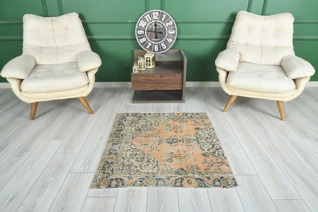 3x3 Rug,small Rug,3x3 Turkish Rug,vintage Small Rug,oushak Rug,handmade ...