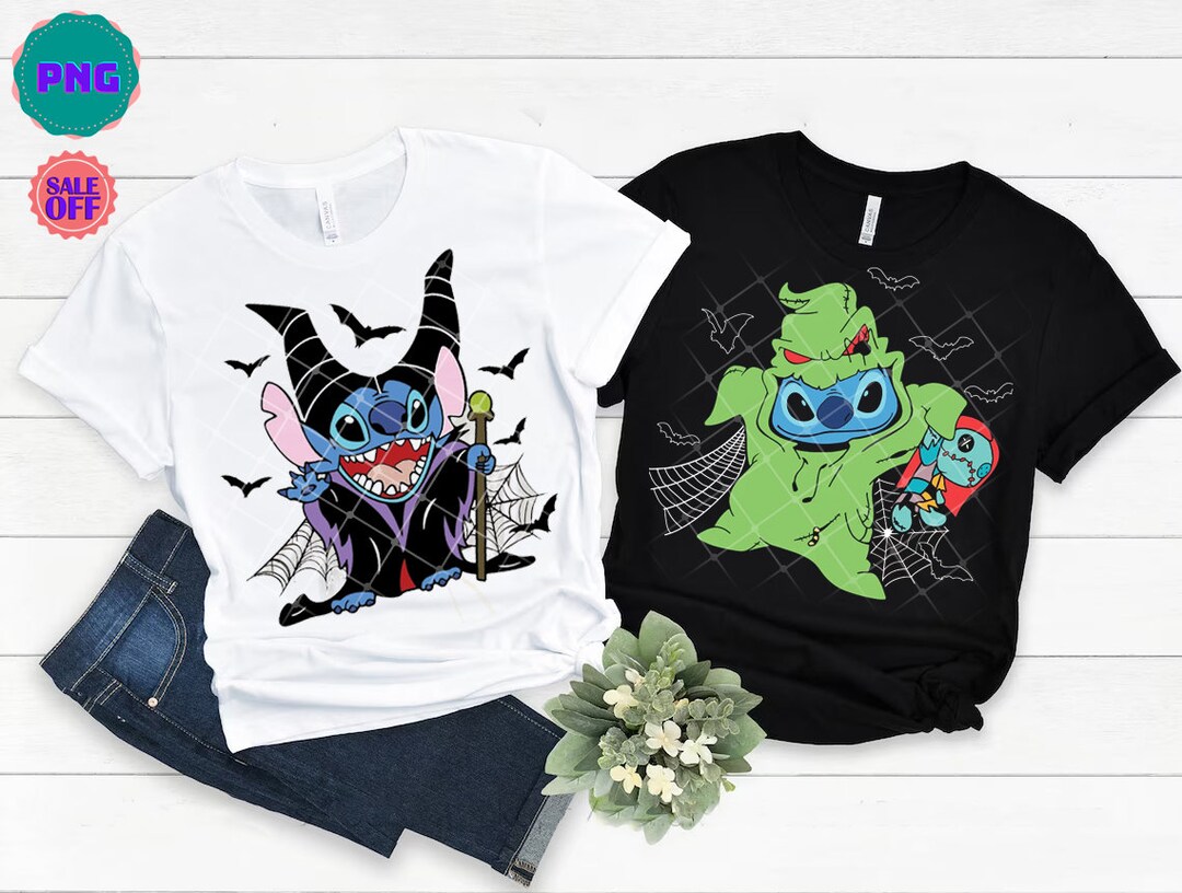 Stitch in Oogie Boogie Costume Png Stitch Horror Halloween Etsy