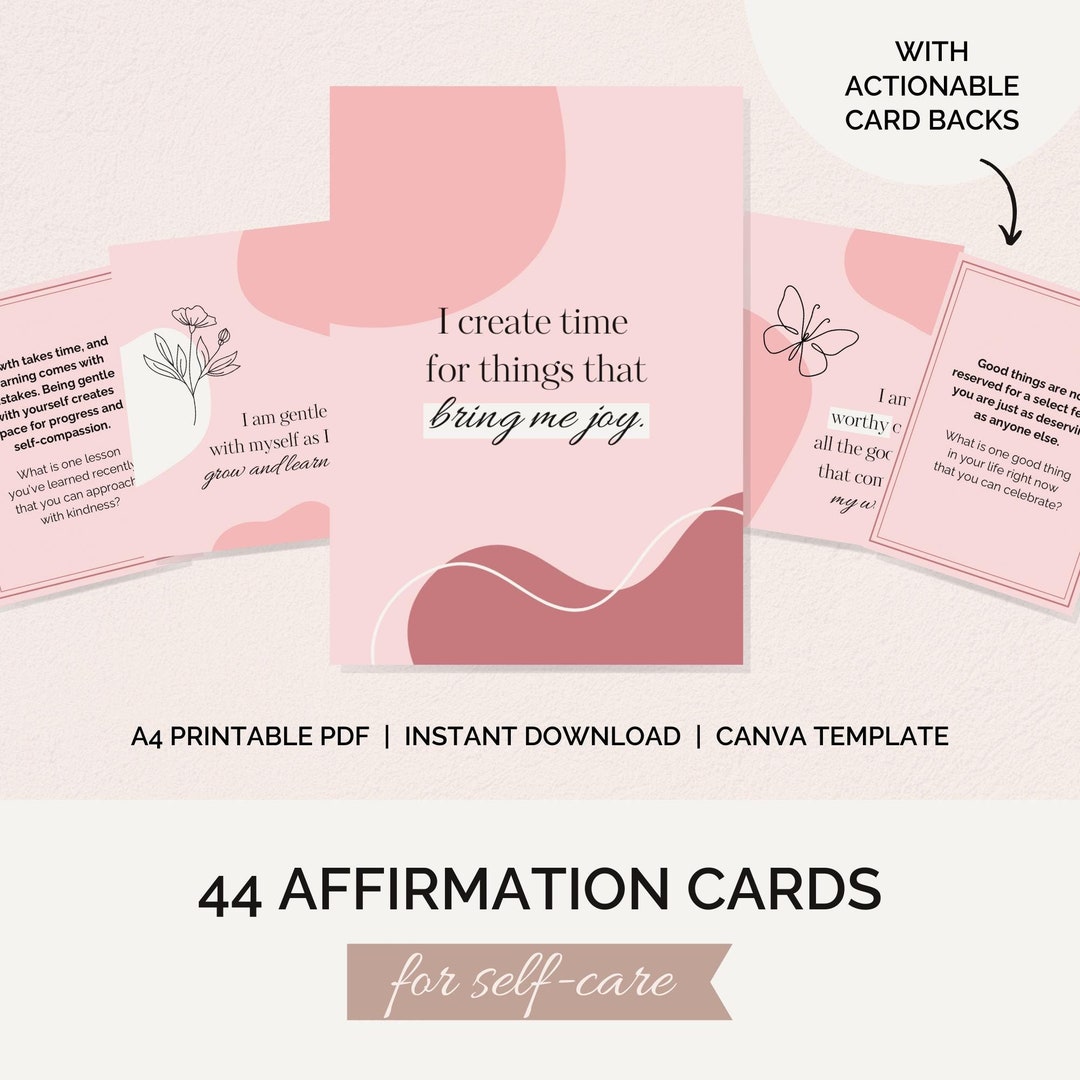44 Self-care Affirmation Cards for Friends Printable | Positive ...
