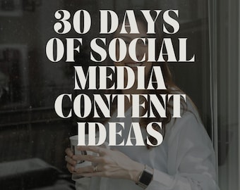 30 dagen ideeën voor content voor sociale media