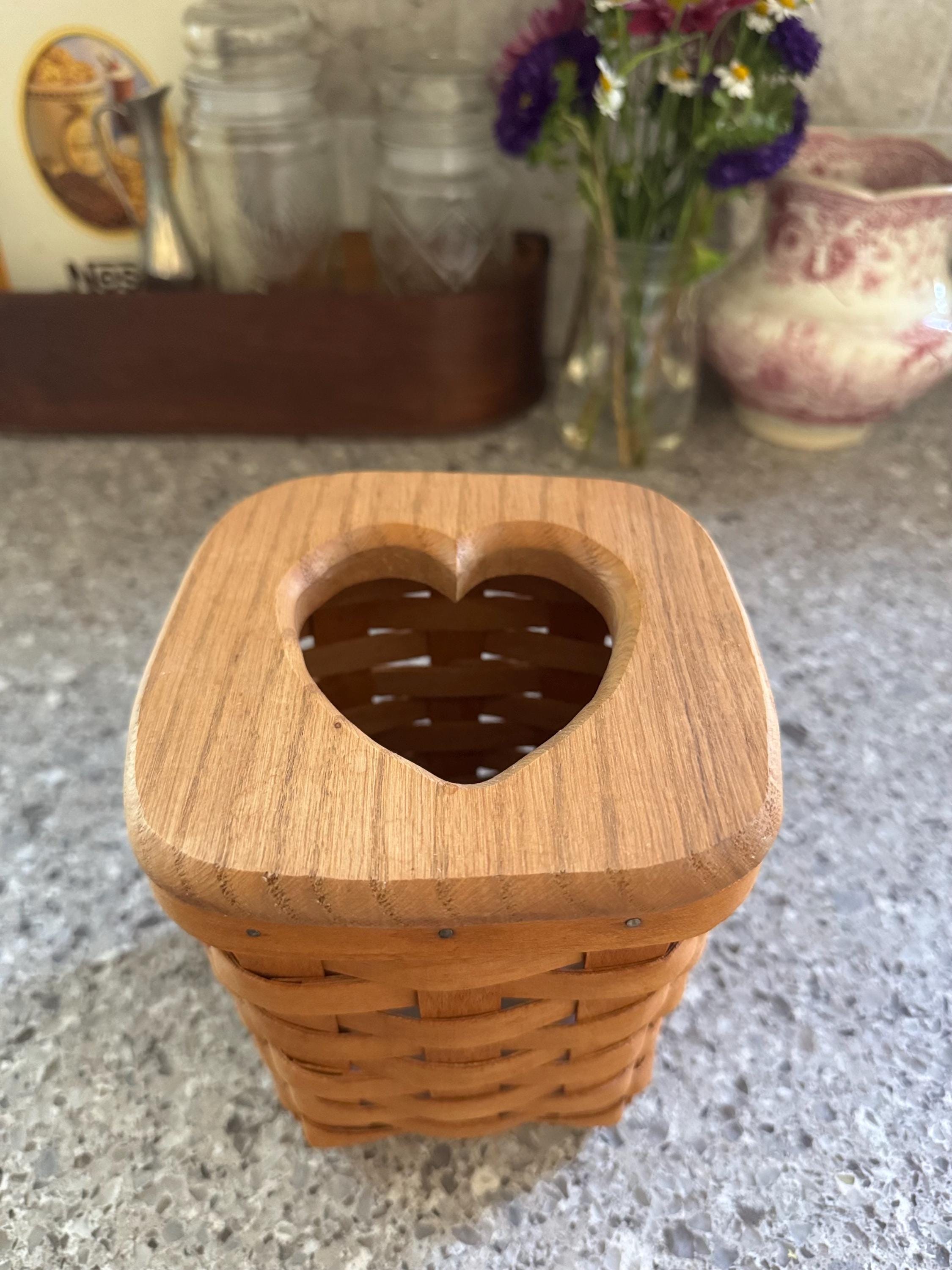 Longaberger Heart Basket With Lid - Etsy