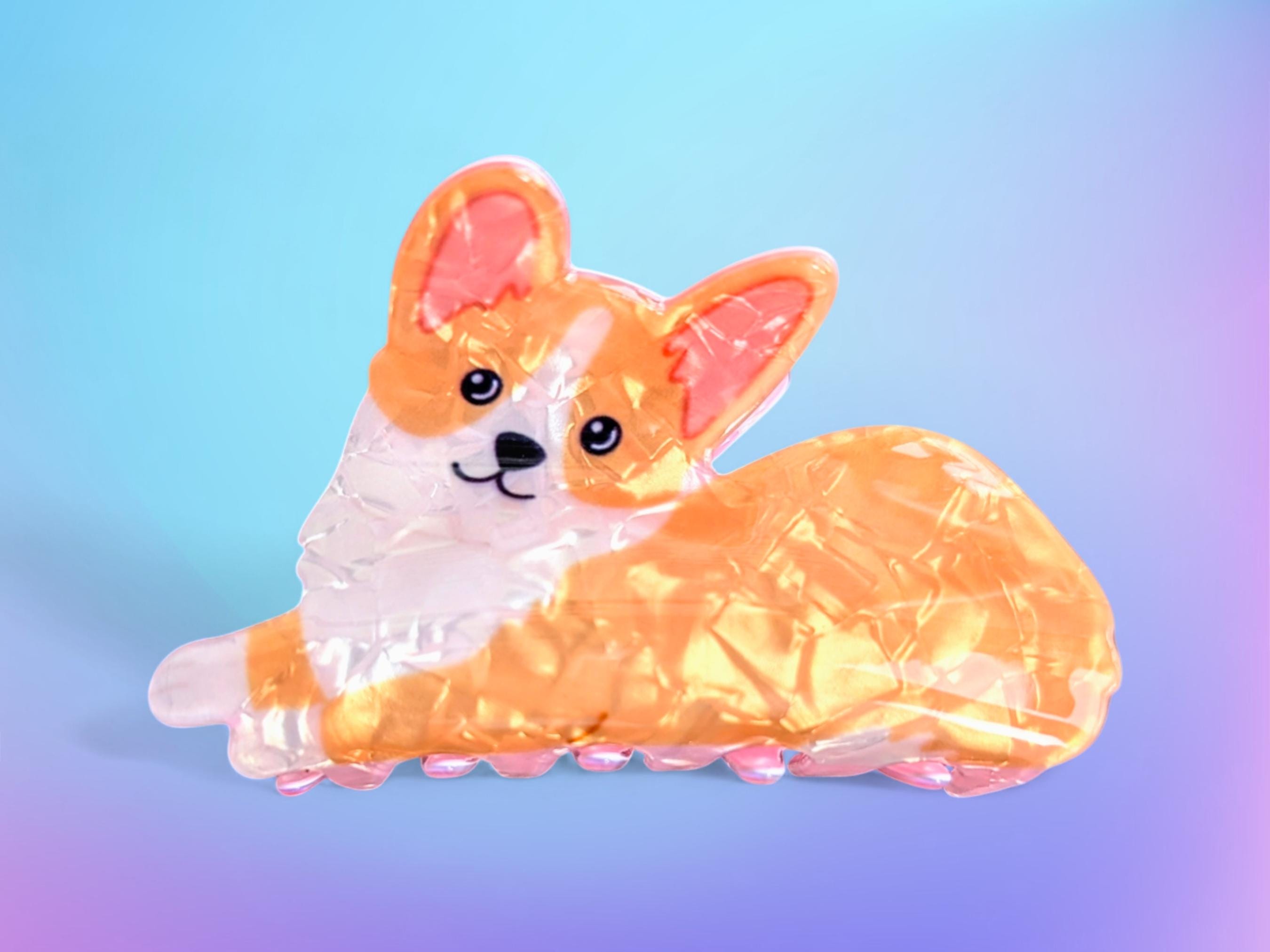 NWOT Corgi Hair Clip Tan and Cream Corgi Dog Hair Claw Clip: Creamy Brown Hair Accessory - Etsy main image 3