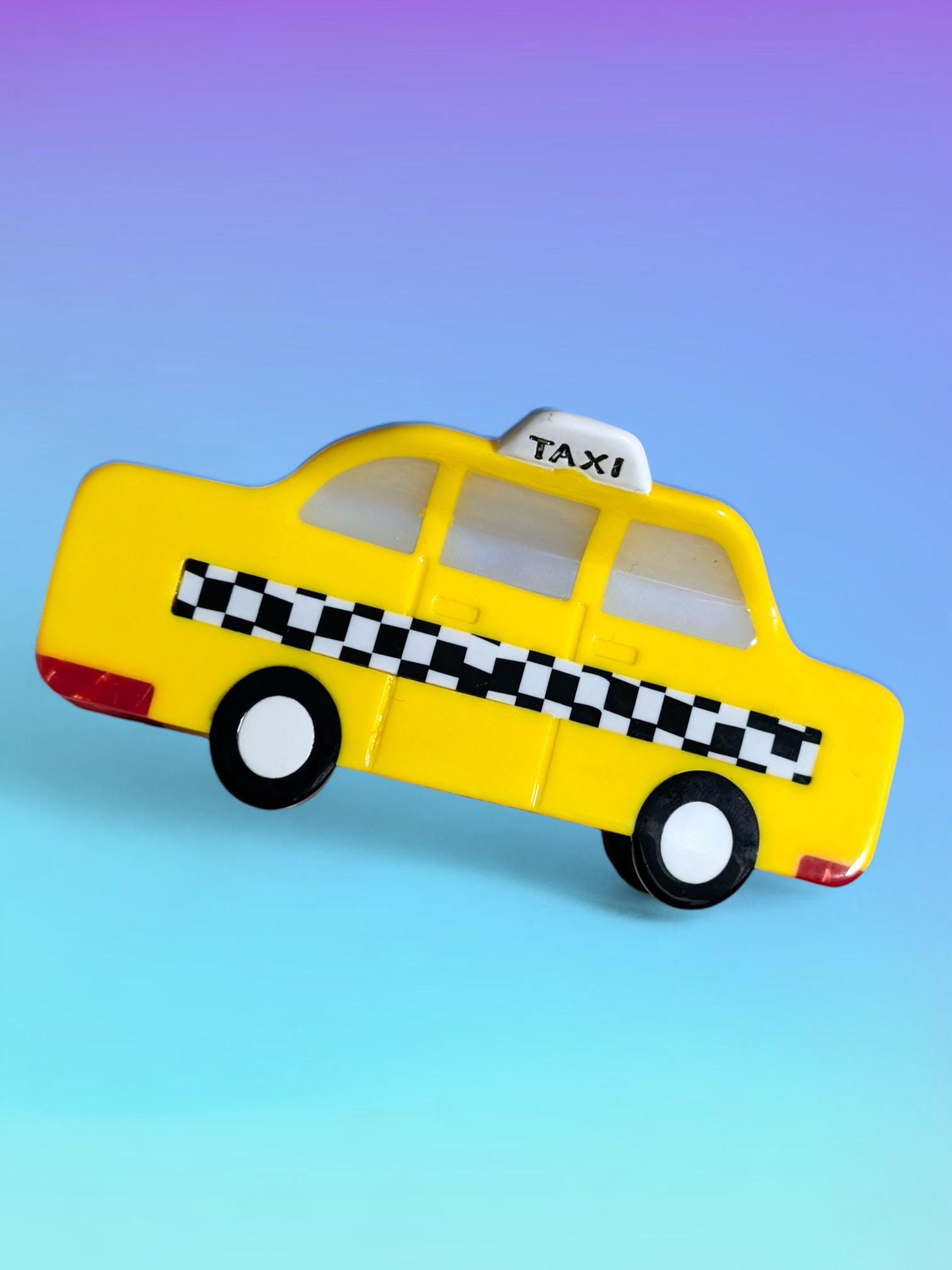 Yellow Taxi Cab Hair Claw – Novelty Acrylic Hair Clip - Etsy display picture 3