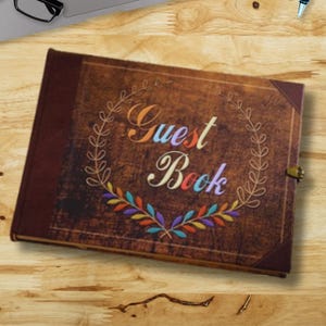 Travel Book For Wedding Guest And Travel Memories Scrapbook.