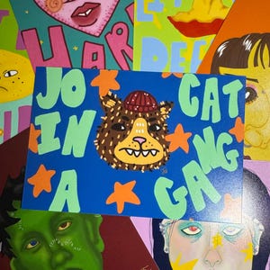 Join A Cat Gang Art Print, Cat lovers, Wall Art, Gift Idea