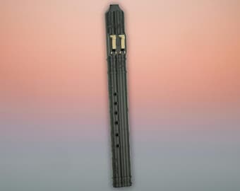 BaFlute A 432hz Native American Style Drone Flute, Double Chamber Drone Flute, 3D Printed, Black