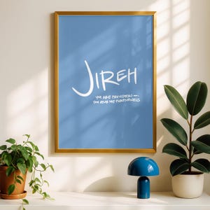 Jireh Wall Art | Christian Digital Download Print | Jehovah Jireh God Provides Scripture Decor | Bible Verse Printable for Home or Office