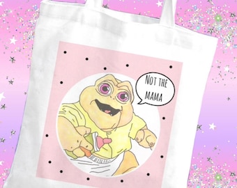 Dinosaurs Baby Sinclair not the mama white / natural cotton tote bag