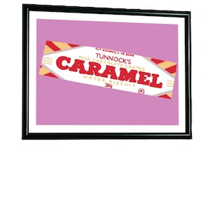 Karamelwafelprint, niet ingelijst. beschikbaar in A3/A4