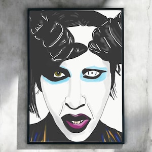 Marilyn Manson Giclee ungerahmt Kunstdruck A3 / A4