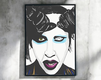 Marilyn Manson giclee unframed art print A3/A4