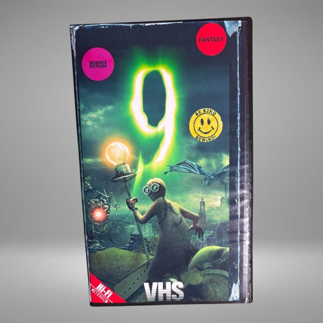 9 (2009 Animated Film) VHS CUSTOM ARTWORK Shane Acker Elijah Wood