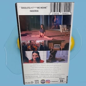 The Substance VHS Movie GREEN TAPE Custom Artwork . Demi Moore