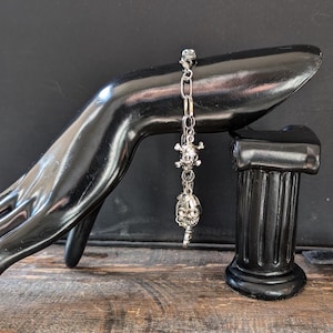 Skulls & Shadows Gothic Charm Bracelet