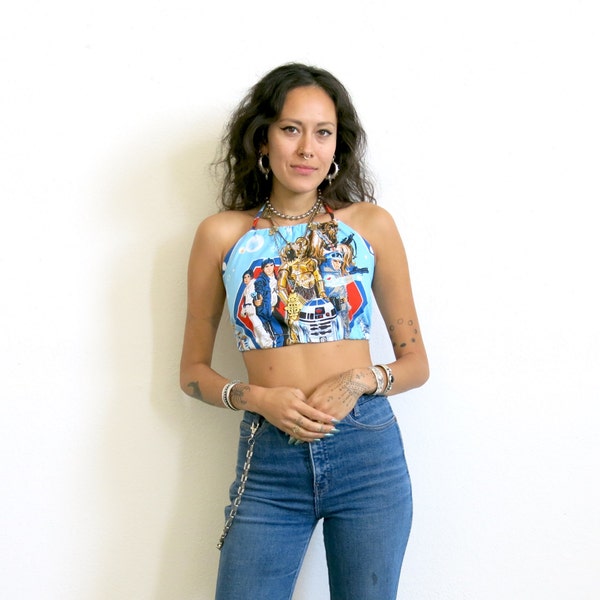 Star Wars Neckholder Top / R2D2 C3P0 Drawstring Halfter