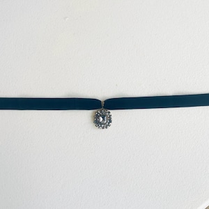 Black Velvet Choker Necklace: Zircon Baroque Style Victorian Ribbon Choker image 11