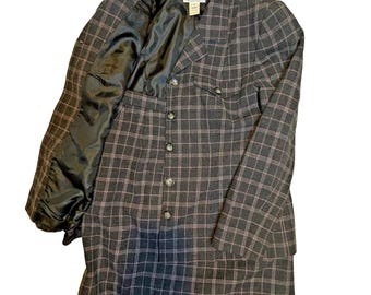 Pendleton USA Made 100% Virgin Wool Pink Gray Plaid Skirt Blazer Suit/Size 10