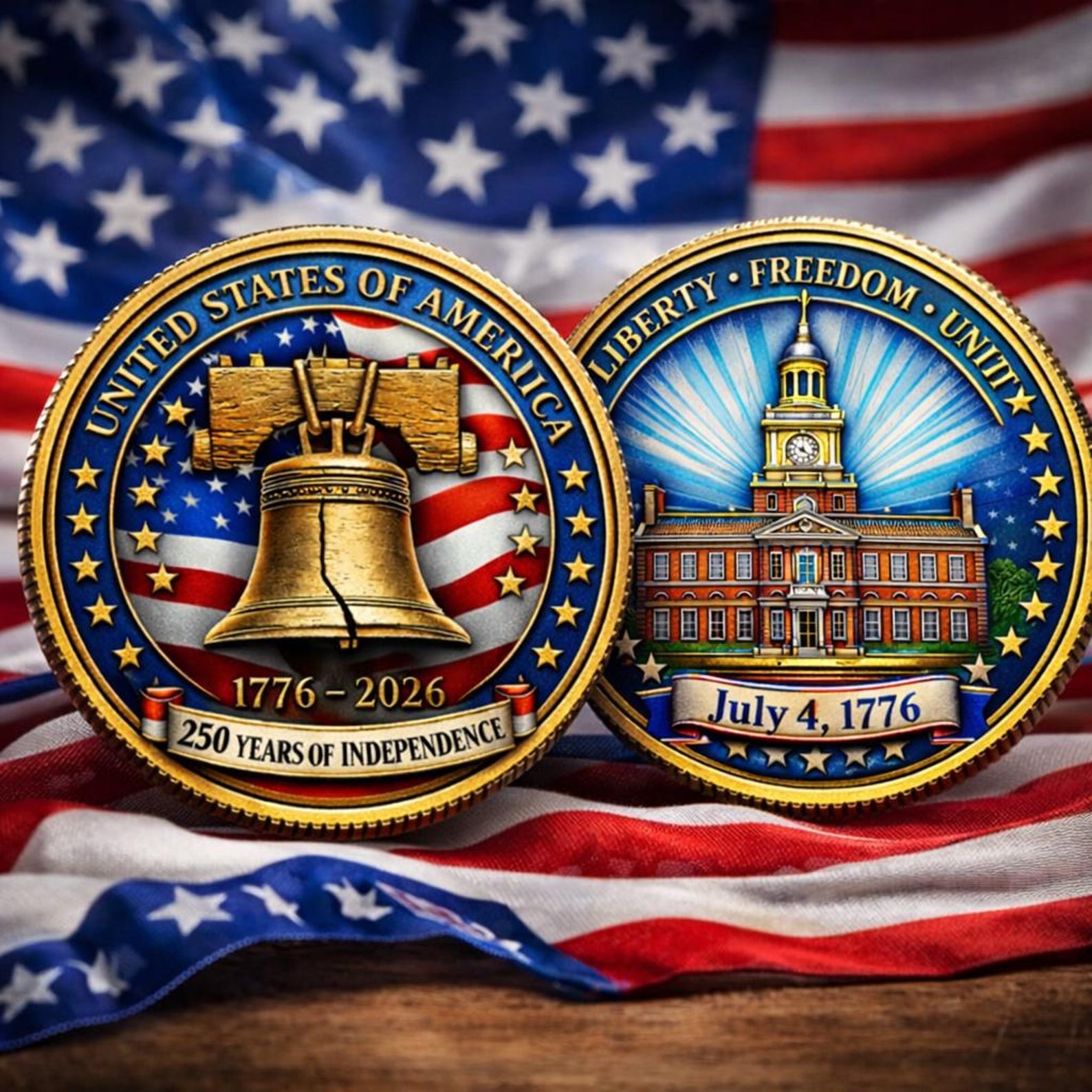 250th Anniversary Challenge Coin – Liberty Bell Commemorative ...