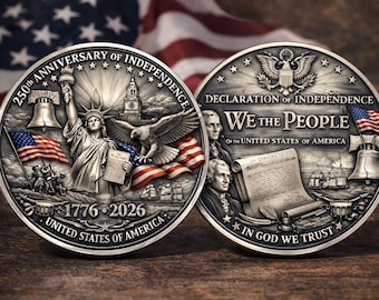 Moneda del 250.º aniversario de la Independencia de EE. UU. (1776-2026), coleccionable de la Declaración de Independencia, regalo patriótico