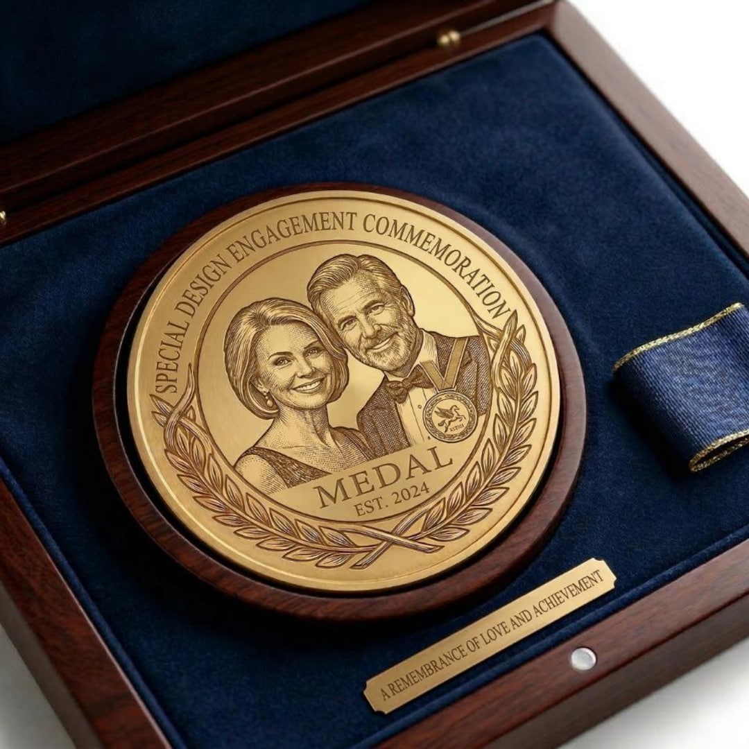 Custom Laser Engraved Metal Coin, Personalized Keepsake, Military Style ...