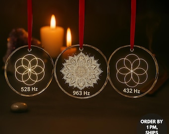 Zestaw ozdób o częstotliwości cymatycznej: uzdrawiająca energia dźwięku, święta geometria