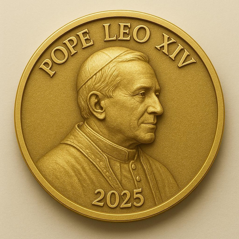Pope Leo XIV Commemorative Coin: First American Pope, Vatican Gift - Etsy