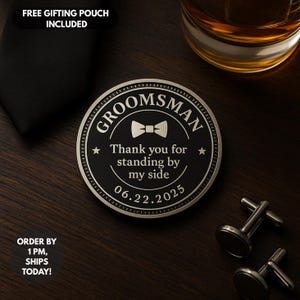 Personalized Groomsmen Proposal Coin: Custom Wedding Keepsake