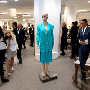 Vintage 2pc Linen Suit* Aqua Pencil Skirt Suit* Fitted Blazer Suit* Vintage Career Skirt Suit