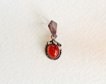 Vintage Baltic amber and sterling silver pendant
