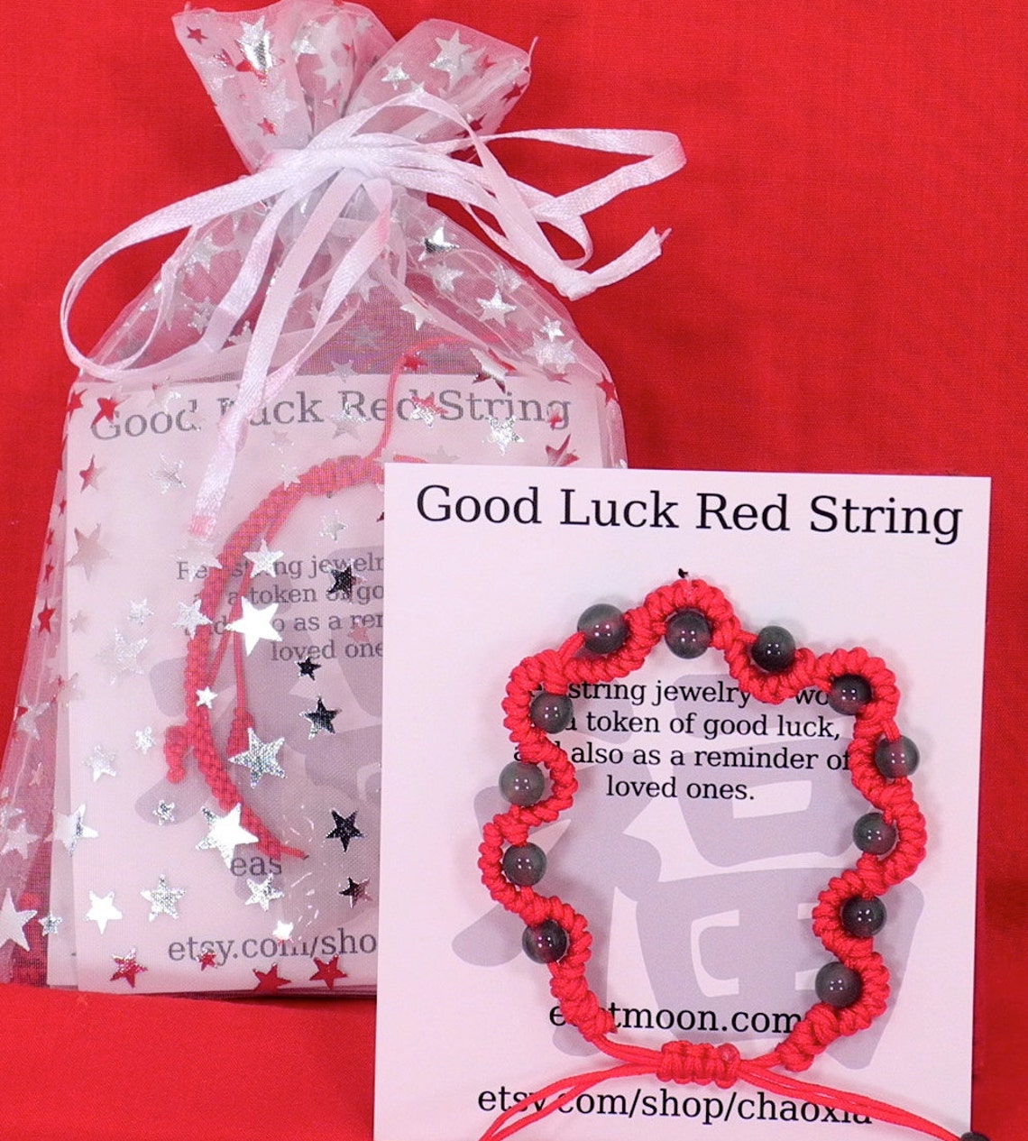 Yin Yang Jade Red String Bracelet | Etsy