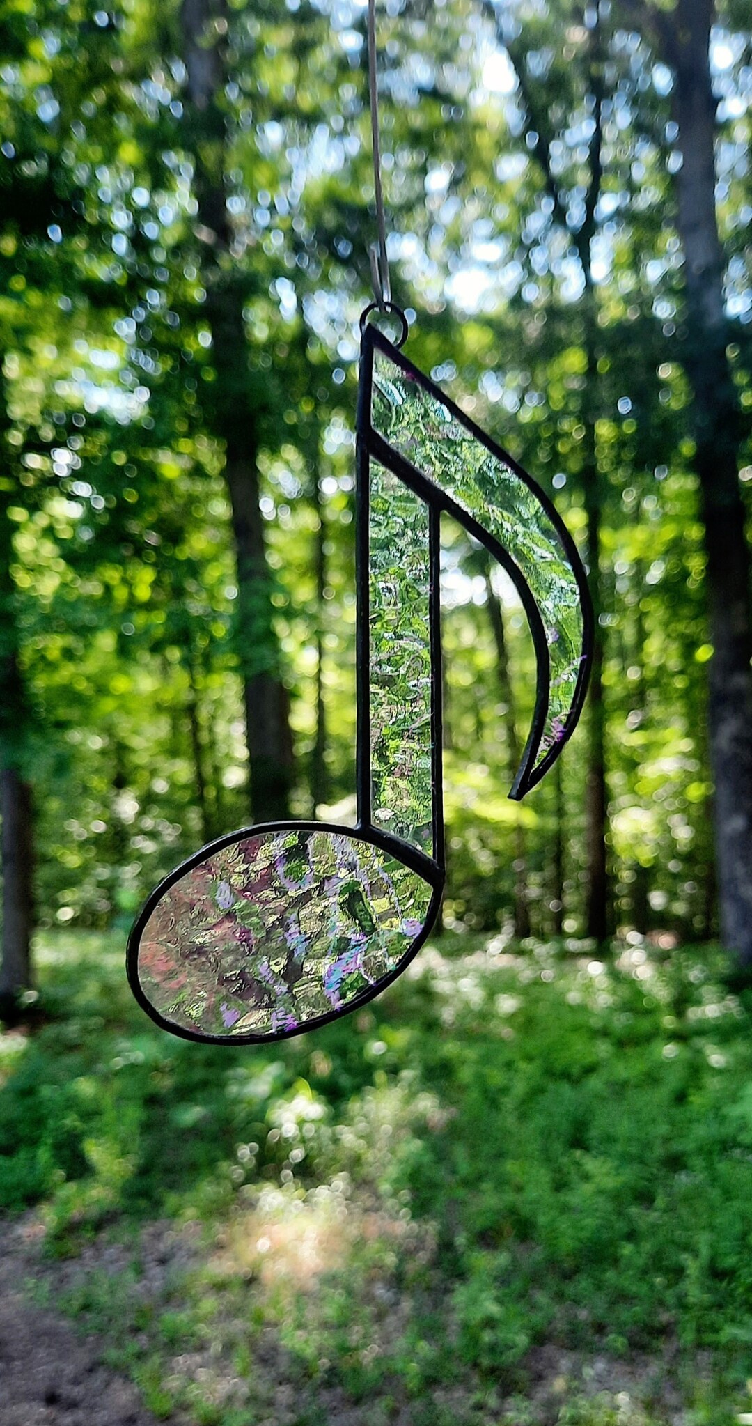 Stained Glass Music Note, Eighth Note, Handmade by Indiana Artisan ...
