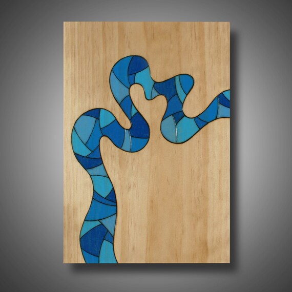 Wood Burned Abstract Art – Prismacolor Pencil on Pine