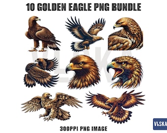 Paquete PNG de águila real / Cabeza de águila / Águila patriótica / Ilustración de águila europea / Sublimación de águila PNG / Descarga instantánea