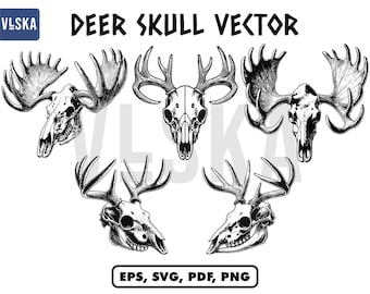 Deer Skull Svg Bundle | Detailed buck skull svg |  Buck SVG | detailed Deer skull Svg | Buck skull Svg | Digital download