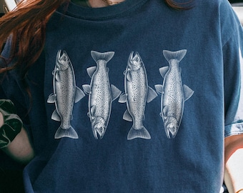 Vintage Trout Fish Comfort Colors T-Shirt | Angler Gift