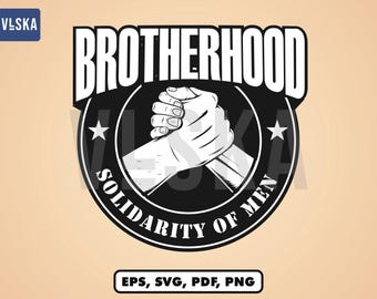 Brotherhood Badge SVG for Print, Funny Brother Shirt Png, Brotherhood Retro Sublimation Front Back Svg