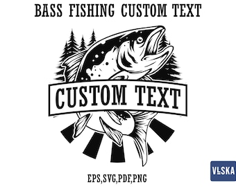 Diseño de texto personalizado para pesca de salmón / Archivo SVG, EPS, PNG, PDF / Camiseta de pesca personalizada / Camiseta de pesca / Pesca de salmón SVG