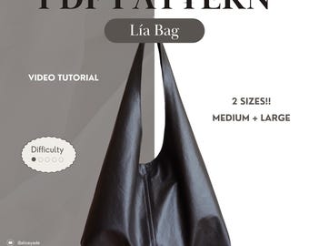 PDF-Schnittmuster Lía Hobo-Umhängetasche Einfach für Anfänger