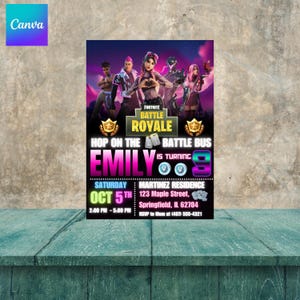 Video Game Party Invitation Gamer Birthday Invite Editable Gaming Template Boys Gaming Party Kids Gamer Birthday Invitation Instant Download
