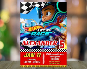 Hot Wheels Geburtstagseinladung: Rennauto Party Vorlage (Digitaler Download)